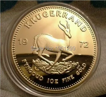 Nē, kopēt,24k zelta pārklājumu 1972 Dienvidāfrikas kruggerand monētas 10pcs.daudz bezmaksas piegāde