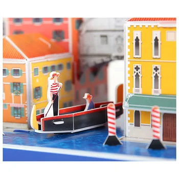Nē-līme Pre-cut Venēciju Itālijā Roku darbs, Māja 3D Papīra Paraugs Puzzle Papercraft DIY Būvniecības Bērniem Pieaugušo Rotaļlietas, Amatniecības MC269h