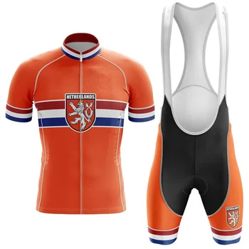 Nīderlandes Riteņbraukšanas Jersey, Velo Apģērbs, Komplekts maillot ciclismo , Vīriešu Apģērbs, Riteņbraucēju Apģērbs,roupa ciclismo masculino