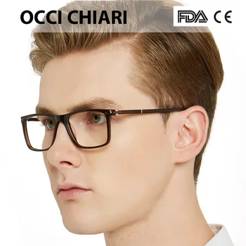 OCCI CHIARI Vīriešu Brilles Rāmi, Optiskās brilles Rāmis Modes melnās brilles skaidrs, Kvadrātveida briļļu receptes W-CERINA