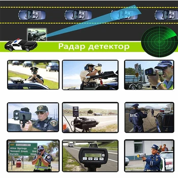 Odare 3 in 1 Automašīnas DVR Dash Cam Radara Detektors ar gps 140 Grādu Leņķī Vairāku automašīnu dvrs Kamera, 720P HD krievu Balss, Video Ieraksti
