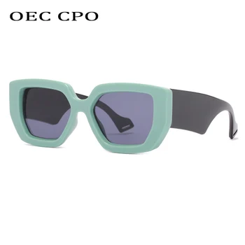 OEC CPO Modes Punk Laukumā Saulesbrilles Sieviešu Zīmola Dizaineru Lielo Rāmi, Saules Brilles Sieviešu Toņos Dāmas Brilles UV400 Oculo O942
