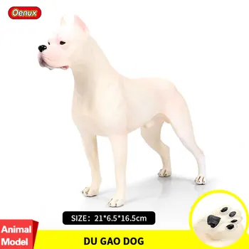 Oenux Classic Dogo Argentino Simulācijas Dzīvnieku Lielo Pet Suns Darbības Rādītāji Pvc Augstas Kvalitātes Kolekcijas Modelis Rotaļlietas Bērniem