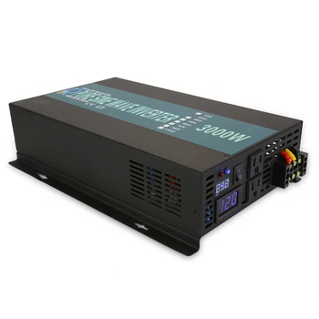 Off Tīkla Pure Sine Wave Power Inverter 3000W 12V uz 220V Rezerves Barošanas Saules Inverter Ģenerators 24V/48V DC uz 120V/230V/240V AC