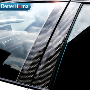 Oglekļa Šķiedras Auto Logu B-pīlāri, Molding Apdares Auto Stils Uzlīmes BMW 3 un 5 Sērijas E90 F30 F10 E60 e70 e46 F07 Piederumi