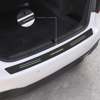 Oglekļa Šķiedras M performance emblēmu Automobiļa Bagāžnieka Aizmugurējā Bufera Aizsargs Uzlīme bmw E34 E36 E60 E90, E46 E39 E70 F10 F20 F30 X5 X6