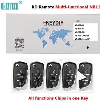 OkeyTech 5GAB Multi-funkcionālo Universālā Tālvadības Atslēgu KEYDIY NB11 par KD900 KD900+ URG200 NB-Series Visas Funkcijas Mikroshēmas ar Vienu Taustiņu