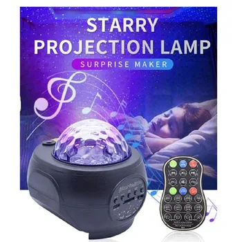 Okeāna Viļņu Projektoru LED Nakts Gaisma Iebūvēts Mūzikas Atskaņotājs, Tālvadības pults Zvaigžņotām Gaismas Cosmos Zvaigžņu Bluetooth Mūzikas USB Lampas