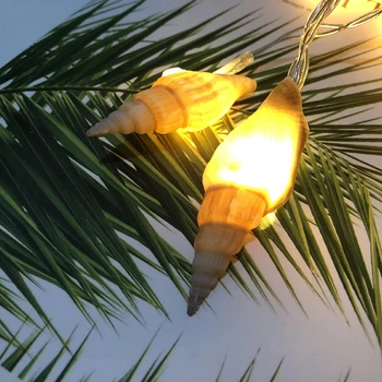 Okeāna Čaulas Gliemene Pasaku Gaismas Stīgu Vadu LED Svētku apgaismojums String gaismas Vainags Ziemassvētku Eglīte Kāzu Dekori