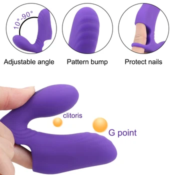 OLO Pirkstu Uzmava Vibrators G-spot Klitora Stimulators Dubulta Vibrācijas Pirkstu Vibrators Maksts Stimulācijas Seksa Rotaļlietas Sievietēm