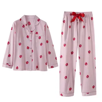 OLYWEYA Sieviešu Apģērbs, Pidžamas Komplekti O-veida Kakla Sleepwear Jauki Trušu Pijamas Mujer garām Piedurknēm Kokvilnas Seksīgas Pidžamas Sieviešu