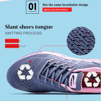 Onemix Sieviešu Čības gaisa spilvens, kas darbojas apavu Zīmolu āra sieviešu elpojošs Sievieti Ērti Sporta Mācību Apavi
