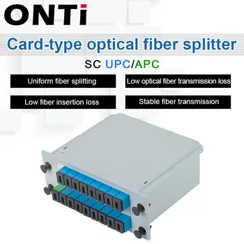 ONTi 5gab SC APC PLC 1X16 sadalītāja Fiber Optisko Lodziņā FTTH PLC Sadalītāja Kārba ar SC 1X16 Plakana Waveguide Tipa Optisko Sadalītājs