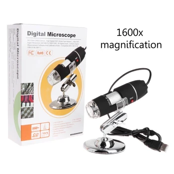 OOTDTY 1600X 2MP Tālummaiņas Mikroskopa 8 LED USB Digitālo Rokas Lupa Endoskopu Kamera