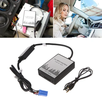 OOTDTY USB, SD, AUX Auto MP3 Mūzika, Radio, Ciparu CD Mainītājs Adapte Par Renault 8pin Clio Avantime Master Modus Dayton Interfeiss