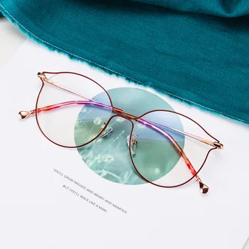 Optiskā Sievietēm, Kaķu Acu Sakausējuma Brilles Rāmi, Sieviešu, Recepšu Brilles Tuvredzība Optisko Rāmis Cateye Briļļu Rožu Zelta