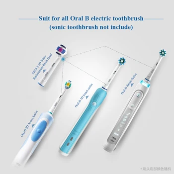 Oral B Elektriskā zobu Suka Galvas 3D White Nomaiņa Elektriskā Birste Oral B Sprauslas Ar Pulēšana Kausa Suka Galvas Mutvārdu BEB18P-3
