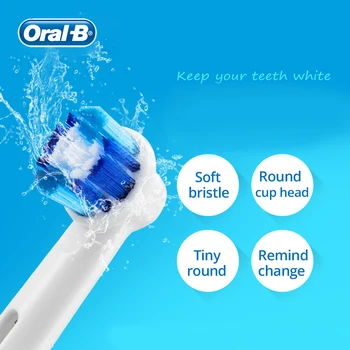 Oral B Nomaiņa zobu Suka Galvas Rotācijas Tīrīt Zobus, lai Vitalitāti Elektrisko zobu Suku Mīkstie Sari Merlangs Zobu 2/4 Pack