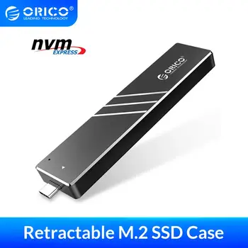 ORICO M. 2 SSD Gadījumā NVMe 10Gbps Ar Nolaižamu Interfeisa Tips C USB3.1 UASP M. 2 USB NVME Būra Alumīnija Cietā diska Diska Kaste