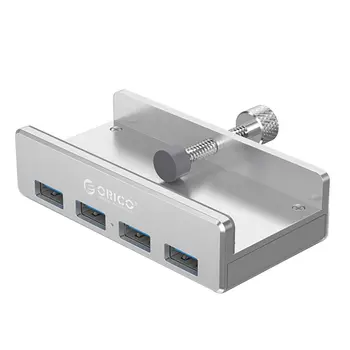 ORICO MH4PU Alumīnija 4 Portu USB 3.0 Clip-tips centrs Desktop Laptop Klipu Diapazons 10-32mm Ar 150cm Datums Kabelis dāvanu komplekts