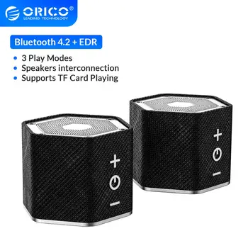 ORICO Mūzikas Dvīņi 3W*2 Ūdensizturīgs Stereo Dual Bass Bluetooth 4.2 EDR Ilgums Skaļrunis iPhone SAMSUNG (SOUNDPLUS-T2)