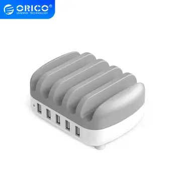 ORICO USB Lādētāju Stacijas 40W Max 5 Porti USB dokstacija ar Turētāju USB Uzlādes par Tālruni, Tabletes Mājās, Valsts 5V2.4*5