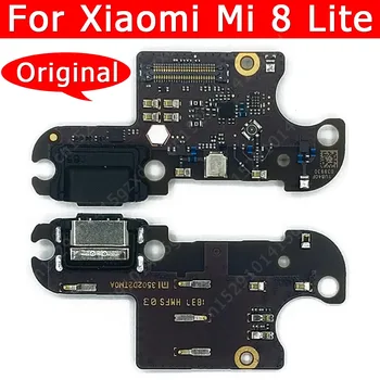 Oriģinālais USB Maksas Kuģa Xiaomi Mi 8 Lite Mi8 8Lite Uzlādes Port Savienotājs, Mobilo Tālruņu Aksesuāru Nomaiņa Rezerves Daļas