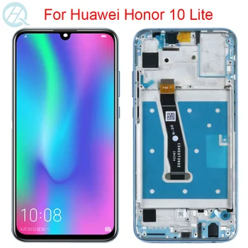 Oriģinālo Displeju Huawei Honor 10 Lite LCD Ar Rāmi, Pieskarieties Ekrānam 6.21