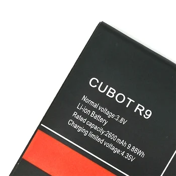 Oriģināls 2600mAh CUBOT R9 Akumulatoru CUBOT R9 Mobilo Tālruni Noliktavā Jaunāko Ražošanas Augstas Kvalitātes Akumulatora+Izsekošanas Numuru