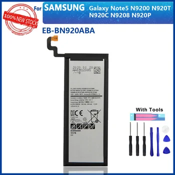 Oriģināls 3000mAh EB-BN920ABA EB-BN920ABE Samsung GALAXY Note 5 SM-N9208 N9208 N9200 N920t N920c Note5 Tālruņa Akumulatora