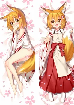 Oriģināls, Animācija Sen Fox, gādīga fox modelis, seksīga meitene 3D double sided mest spilvens / spilvendrānā,mājas tekstila izstrādājumi