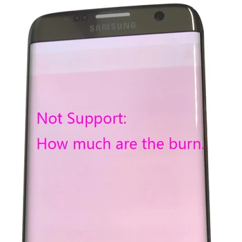 Oriģināls burn-ēnu SAMSUNG Galaxy S7 Malas G935F LCD Displejs Ar Touch Screen Digitizer Montāža