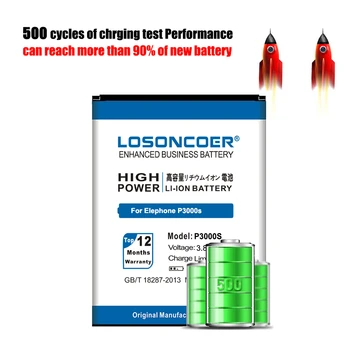 Oriģināls LOSONCOER 4400mAh Mobilo Telefonu Baterijas Elephone P3000 P3000s Akumulators