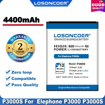 Oriģināls LOSONCOER 4400mAh Mobilo Telefonu Baterijas Elephone P3000 P3000s Akumulators