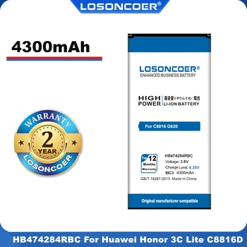 Oriģināls LOSONCOER HB474284RBC par Huawei Honor 3C Lite Akumulatora C8816 C8816D G521 G615 G601 G620 Y635 Y523 Y625-U32 Y625