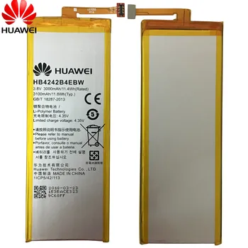 Oriģināls Par Huawei HB4242B4EBW Li-ion akumulators, Lai Huawei honor 6 H60-L01 H60-L02 H60-L11 H60-L04 godu 4X 3000mAh