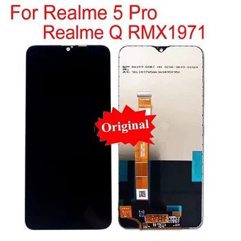 Oriģināls Par OPPO Realme 5 Pro / Oppo Realme Q RMX1971 LCD Displejs, Touch Screen Digitizer Montāža Nomaiņa 6.3 collu Melns
