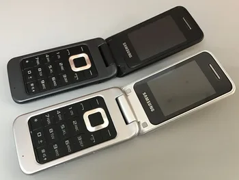 Oriģināls Samsung C3520 Flip Atbloķēt Mobilo Telefonu, 2,4 Collu GSM 1.3 MP Atjaunotas Mobilais