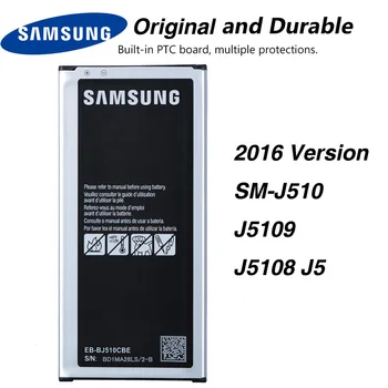 Oriģināls Samsung EB-BJ510CBC Akumulators Samsung GALAXY 2016 Versija SM-J510 j5109 j5108 J5 3100mAh