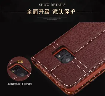Oriģinālu Zīmolu GEBEI Īsta Āda Flip Unikālo Magnētu Dizains Stand Case Cover For Samsung Galaxy S7 Malas S8 S9 S10 S20 Plus