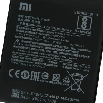 Oriģinālā Rezerves Akumulatoru XiaoMi Mi9 SE Mi 9SE BM3M Patiesu Tālruņa Akumulatora 3070mAh