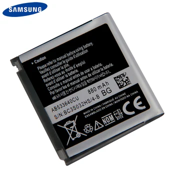 Oriģinālā Rezerves Tālruņa Akumulatora AB533640CU/CC/CK/CE Samsung S6888 S3710 S3600C GT-S3600i S3930C S5520 S569 Akumulatora 880mAh