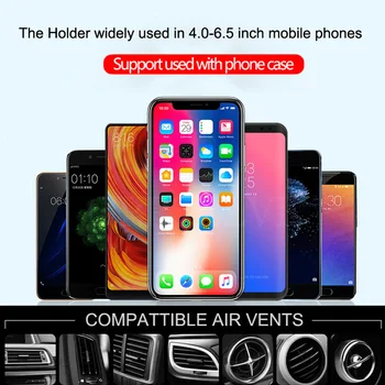 OSEVPORF Qi Bezvadu Lādētāju, Auto Telefona Turētājs Universāls iPhone 11 Pro MAX Samsung S20 Automašīnas Lādētājs Gaisa Vent Mount Tālrunis Stāvēt