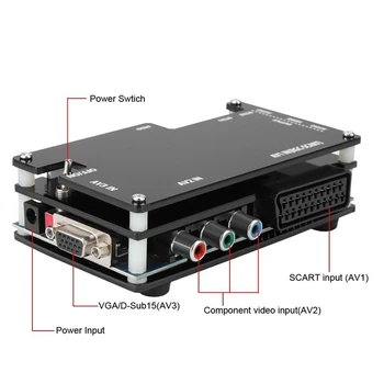 OSSC HDMI Pārveidotāju Komplekts Retro Spēļu Konsoles PS1 2 Sega Atari Nintendo,MUMS Plug Pievienotu ES Adapteri