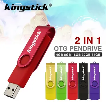OTG 2 in 1 USB flash drive 8GB 16GB pendrive 32GB 64GB, 128GB pen drive U diskFlash usb stick atmiņas disku