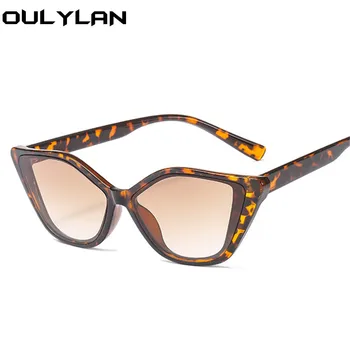 Oulylan Cat Eye Saulesbrilles Sievietēm, Vīriešiem Vintage Slīpumu, Saules Brilles, Aizsargbrilles, Dāmām Luksusa UV400 Sunglass Zilā Leopard Brilles