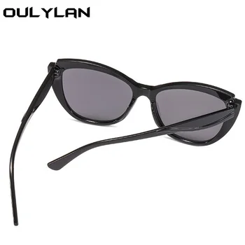 Oulylan Vintage Cat Eye Saulesbrilles Sieviešu 90s Luksusa, Saules Brilles Toņos Sieviešu UV400 Nelegālo Sunglass Spogulis Briļļu Dāmas