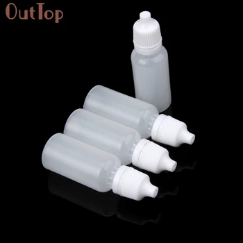 OutTop 50GAB 5ml/10 ml/15 ml/20ML/30ML/50ML Tukšas Plastmasas Squeezable Pudeles Pilinātāju Acs Šķidruma Pilinātāju Uzpildāmas Bottles18 DEC19