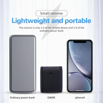 OWIRE 2in1 Lādētāju un Power Bank 5000mAh Dual-Mode Dual-Port 3A Ātri Maksa par Apple Tablet Android Tālrunis