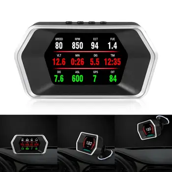 P17 Universālā Heads Up Display OBD2 HUD Displeja OBD2+GPS Dual Režīmi, borta Dators, GPS HUD Auto Diagnostika Mērinstrumenti Auto Displejs